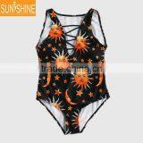 Crossing Straps Beachwear Brazilian One Piece Bikini Swimwear thumbnail-1