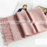 2017 High Quality Plain Color Pure Cashmere Scarf Wholesale