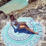 72" Indian Mandala Hippie Parrot Beach Throw Round Roundie Tapestries Hippy Boho Gypsy Round Beach Throw Yoga Mat Tassel thumbnail-1