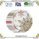 Ningbo PartyKing Hot Sale Performa Peaceful Snow Holiday Disposable Dinner Paper Plates thumbnail-1