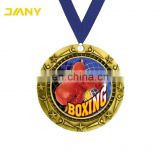 Promotional Custom Zinc Alloy Transparent Boxing Awards Medal