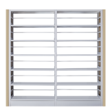 Library Double Sided Steel Book Rack Classic Bookshelf thumbnail-2