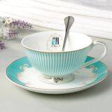 Chaozhou Good Sale Ceramics Turkish Style Luxury Beautiful Color Coffee Cup With Saucer thumbnail-1