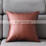 Modern Style PU Leather Patchwork Pillow Case Sofa Cushion Cover thumbnail-6