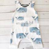 2020 Newborn Summer Baby Kids Romper Sleeveless Whale Print Shorts Toddler Rompers Baby Romper Printed Infant Bodysuit thumbnail-4