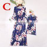 Women Girls Family Clothes Mother Daughter Matching Boho Floral Long Maxi Dress (this Link for Kids) thumbnail-4