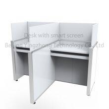 Height Adjustable Office Computer Desk Anti-peeping Study Carrel Desktop Panels Test Center Table Library Cubicle thumbnail-3