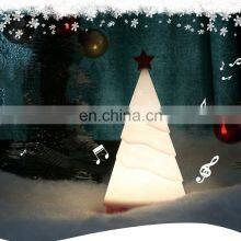 2020 New Style Christmas Decoration Indoor Tree Shape Lamp Silicone Night Light For Children's Gift With Music thumbnail-3