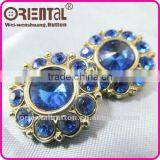 High Quality Blue Color Plastic Acrylic Rhinestones Button thumbnail-1