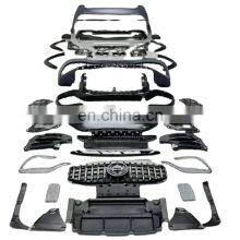 Runde PP Material Body Kit Front Bumper Rear Bumper Grille Exhaust Upgrade to GLS63 AMG For 2019-Mercedes-Benz GLS X167 Body Kit thumbnail-1