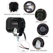 Others Car Work Light Accessories 4x4 Off Road Spot Light Pod 40W Amber LED Cubes 3 Inch Yellow Fog Lights For Truck UTV ATV thumbnail-2