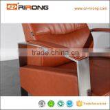 Modern Metal Armrest Design Italy Leather Office Sofa thumbnail-5