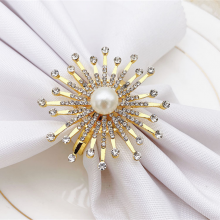 Table Decoration Serviette Holder Metal Napkin Ring Home Flower Wedding Banquet Party thumbnail-2