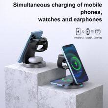 Magnetic Wireless Charger 3 In 1 Fast Charging Dock Station For IWatch Airpods For IPhone 15/14/13/12 Pro Max thumbnail-6