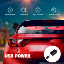 LKT LED Car Full Color Display Soft Screen With USB & for Bluetooth Flexible Advertising APP Smart Window Door New Condition thumbnail-5
