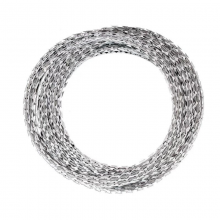Silver 15-meter Stainless Steel Barbed Wire, Razor Wire Roll, With 3 45cm Iron Supports thumbnail-5