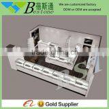 Easy Assembly Pure White MDF Painting Finish Watch Display Cabinets Kiosk