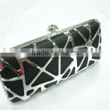 black satin clutch bags with metal frame