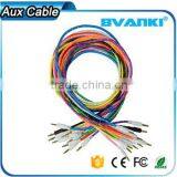 New Premium 2016 Fabric Braided Flat AUX Cable For IPod Iphone MP3 Audio Cable 3.5mm for Samsung Galaxy j3 Free Samples thumbnail-6