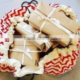 Stripe Kids Canvas Game Carpet Play Mat Child Play Rug Toy Storage Bag thumbnail-5