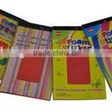 Assorted Patterns Colors Plain EVA Foam Sponge Sticker Book for Office Stationery thumbnail-1