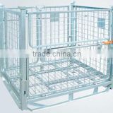 Folding Storage Steel Wire Mesh Baskets Pallet Wire Container