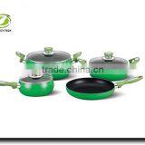 Green Color Painting Non-stick & Ceramic Coated Cookware Set Pots and Pans thumbnail-1