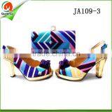China Wholesale Italian Shoes and Bag Set African Wax Style Yellow Purses Handbags Matching Sandals Shoe thumbnail-4