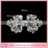Flower Crystal Wholesale Silver Pair Buckle Brooch of Wedding Invitation Decorations thumbnail-2