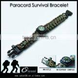 Custom Logo 550 Camo Paracord Survival Bracelet With Plastic Buckle thumbnail-1