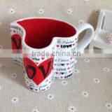 Popular Sale CHEL KLEIN Ceramic Mug With Heart-shaped and LOVE thumbnail-2