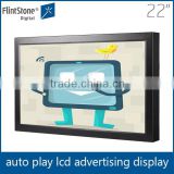 22 inch IR touch screen panel kit, touch LCD kiosk horizontal, programmable AD HD screen LCD display