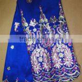 2016 New Arrival High Quality African Raw Silk George for Evening Dress thumbnail-2