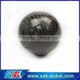 Real 3k Carbon Fiber Top Aluminum Ball Gear Shift Knob Head Manual Black