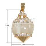 Plated 925 Sterling Silver Cats Eye Pendants thumbnail-1