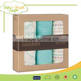 MS-34 Good Breathable Got Certified Organic Bamboo Swaddle Blanket Muslin Set