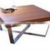 Wooden & stainless steel coffee table (T-14)