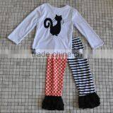 2016 Latest Design Infant Floral Pumpkin Cat Halloween Clothing thumbnail-3