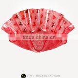 Red Big Fashional Transparent Acrylic Fruit Plate Dry Fruit Plate thumbnail-1