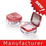 Custom Unique Rose Shaped Loose Powder Jar With Sifter And Mirror