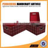Hot Sale Portable Stripe Line Polyester Storage Box With Handle