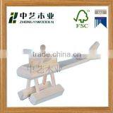 OEM Eco-friendly Assembled Unfinished Pine Small Wooden Plane Toys thumbnail-2