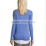 Women Fashion Couple Pullover Sweater Ladies v Neck Long Sleeve Twinset Pullover Sweater thumbnail-2