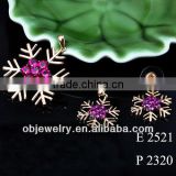 New arrival snow flower dubai gold plated jewelry set