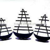 European Style Ship-shape Black Acrylic Earring Holder, Acrylic Jewelry Display thumbnail-1