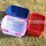 Taizhou New Injection With Handle With Lid Plastic Fruit Basket Mould thumbnail-3