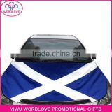 heat transfer printing polyester&spandex national flag custom car bonnet flag,wholeslae car hood cover for fans cheering