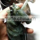 Wholesale Natural Gemstone Hand Carved Animal Statue Labradorite Unicorn