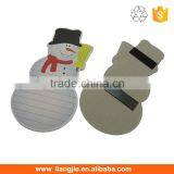 Promotional Fridge Magnetic Christmas Snowman Shaped Notepad