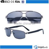 New trendy wide temple mans black metal high quality sunglasses